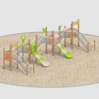 幼儿园户外大型实木制游乐设备玩具体能性能拓展