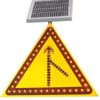 中卫交通设施 太阳能合流标志牌价格 发光交通标志支持定制