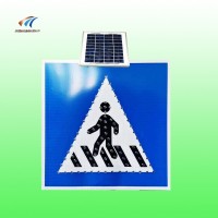 方形太阳能人行横道标志牌 led交通指示牌支持定制