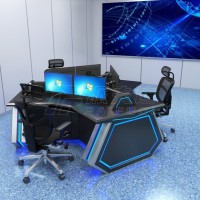 现代科技感控制台监控台指挥中心调度台操作台